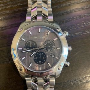 Silver Burberry watched